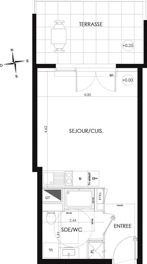 Plan Appartement T De M Neuf R Sidence Les Passerelles Au