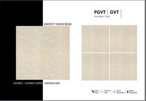 Mayesty Snow Beige 600X600MM Double Charged Series PGVT GVT Vitrified