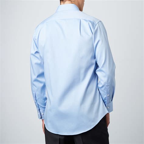 Classic Fit Button Up Shirt Light Blue M London Fog Touch Of