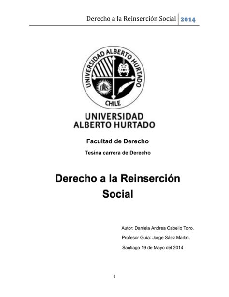 Derecho A La Reinserci N Social