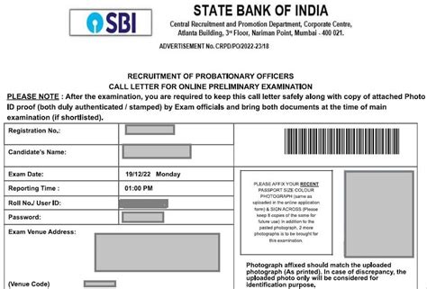 Sbi Po Admit Card 2023 Mains Call Letter Download Link Here