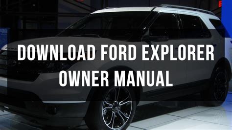 2004 Ford Explorer Owner S Manual