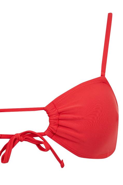Red Woman Fall In Love Regular Fit Bikini Top Defacto