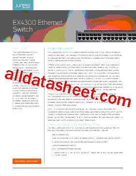 EX4300 Datasheet(PDF) - Juniper Networks, Inc.