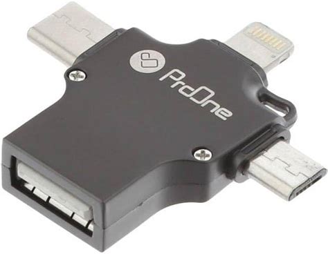 ProOne PCO04 Lightning To USB C USB MicroUSB Adapter OTG MicroUSB