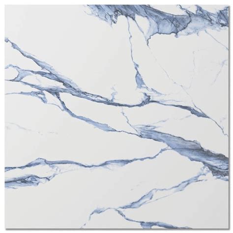 Glacier Blue White Marble Polished Porcelain Tile 600x600mm GLA