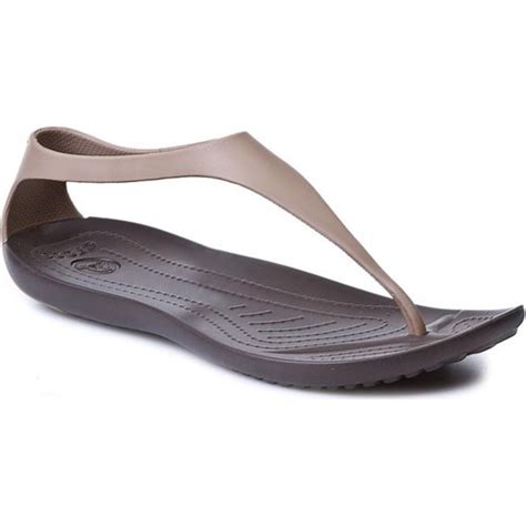 Japonki Crocs Sexi Flip Bronze Espresso Eobuwie Pl Bialy W Domodi