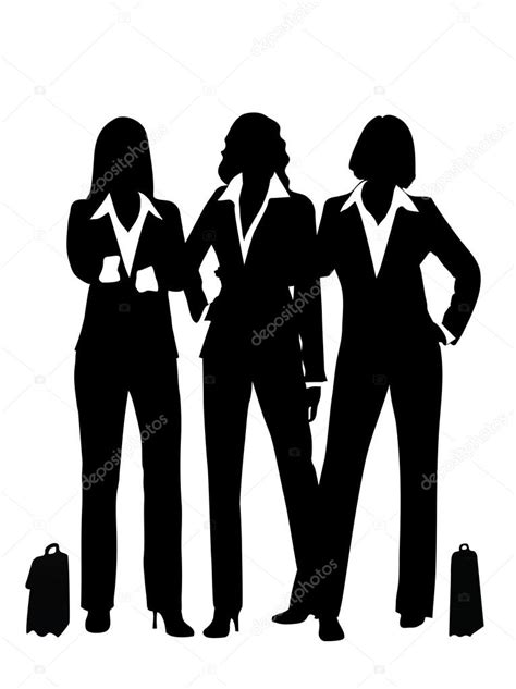 Silhouette Of Business Woman — Stock Vector © Matc 24786123