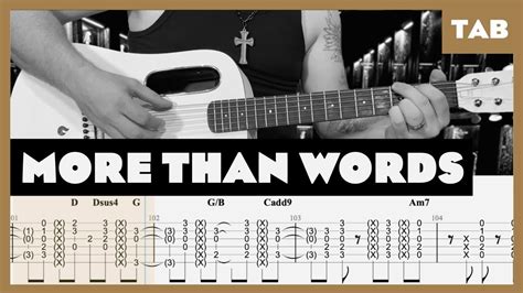 Extreme More Than Words Guitar Tab Lesson Cover Tutorial