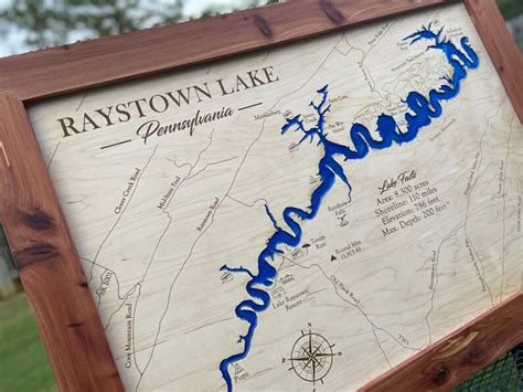 Bull Shoals Lake Custom Lake Map Resin Art Lake House - Etsy