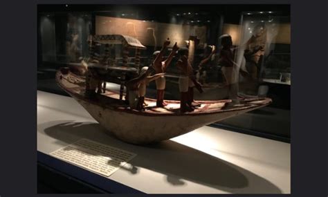 Ancient Egyptian Funeral Boat Displayed In Mummification Museum In