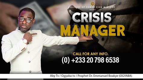 Friday Prophetic Service Theme Crisis Manager With The Seer Dr