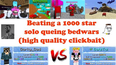 Beating A Star In Hypixel Bedwars Solo Queuing Youtube