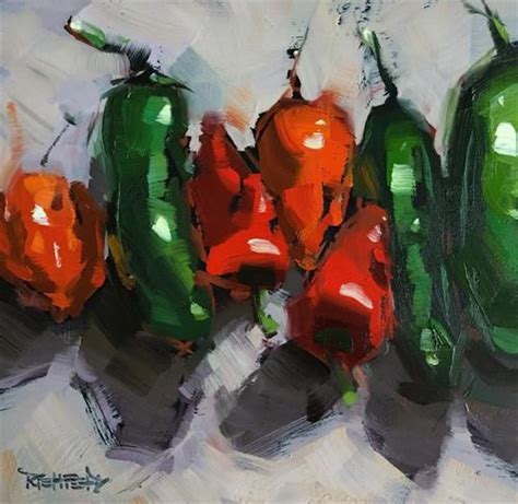 Random Peppers Cathleen Rehfeld Original Fine Art Flower