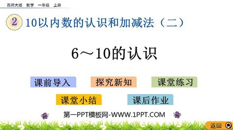 《6 10的认识》10以内数的认识和加减法ppt免费课件 第一ppt