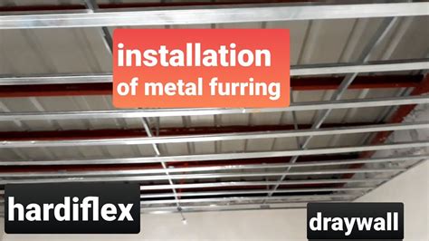 Basic Installation Of Metal Furring Hardiflex Installation False Ceiling Youtube