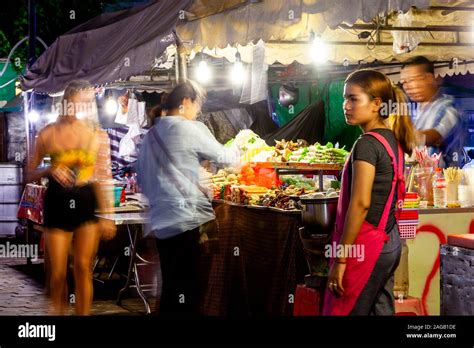 A Street Food Stall At The Phnom Penh Night Market Phnom Penh