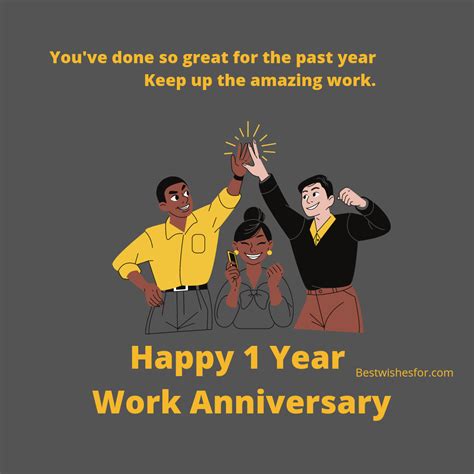 Happy Year Work Anniversary Best Wishes