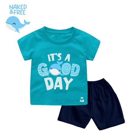 Jual Naked Free Setelan NAF Typography Bayi Anak Series Whale Usia 6