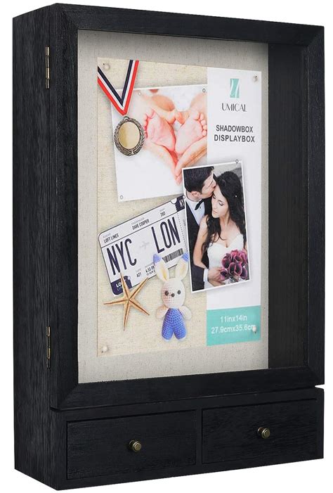 Buy Bonkon Shadow Box Frame 11x14 Shadow Box Display Case With 2