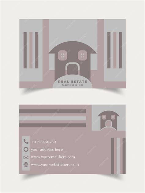 Premium Vector | Real estate logo business card template, home logo ...