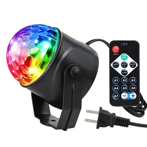 Hot Sale Party Lights Disco Strobe Light Crystal Magic Ball Rgb Stage Light With Remote Control ...