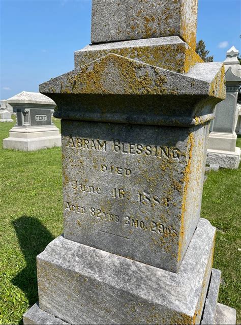 Abram Blessing Memorial Find A Grave