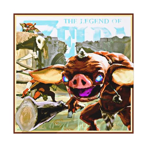 zelda breath   wild bokoblin poster classic variant etsy