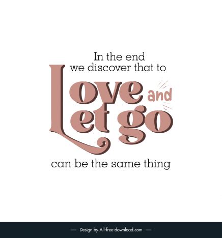 Sad love quotes banner template flat classical texts decor vectors ...