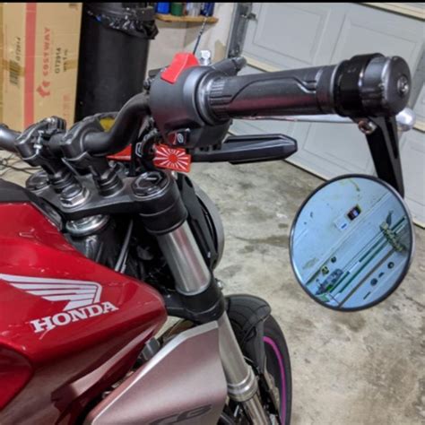 Enrir Motorcycle Bar End Mirror In Honda Cb R In