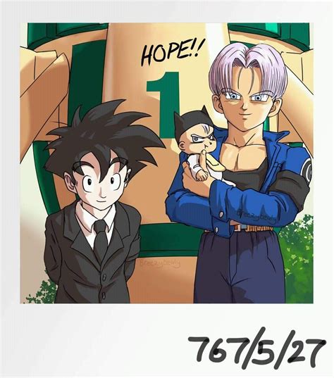 Awww Kid Gohan, Future Trunks holding baby Trunks | 드래곤볼