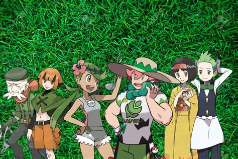 Grass type trainers and gym leaders by DigiAsiaGirl on DeviantArt