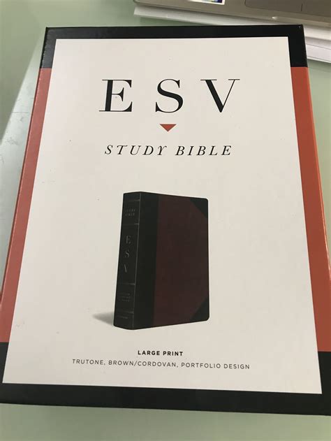 ESV Study Bible Large Print, Trutone Brown/Cordovan, Portfolio Design