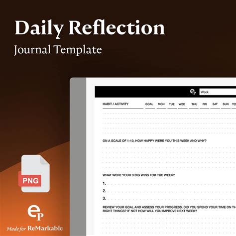 Daily Reflection Journal Template in 2022 | Daily reflection, Journal ...