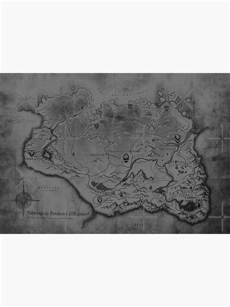 The Elder Scrolls V Skyrim Map Premium Matte Vertical Poster Sold By Ian Hunter Sku 42041562