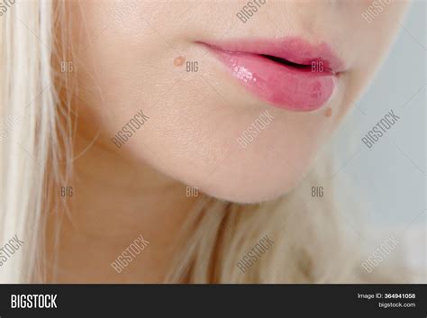 Lips Blonde Girl Image Photo Free Trial Bigstock