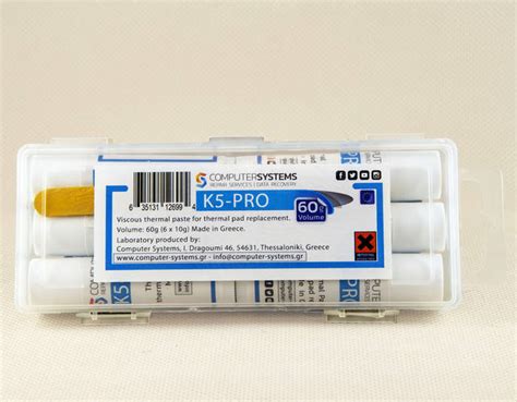 Купить Термопрокладка жидкая K5-PRO Греция 5.3W 60г (10г х 6шт ...