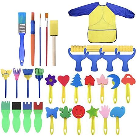 Fuqun St Ck Schwamm Pinsel Set Kinder Kinder Malwerkzeuge Set