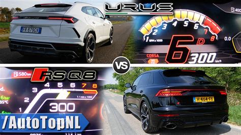 Lamborghini Urus Vs Audi Rsq8 0 300kmh Acceleration Pov And Sound By