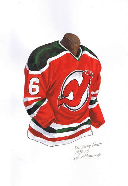 NHL New Jersey Devils 1982-83 uniform and jersey original art ...