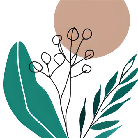 Boho Style Minimal Plant and Flower Outlines · Creative Fabrica