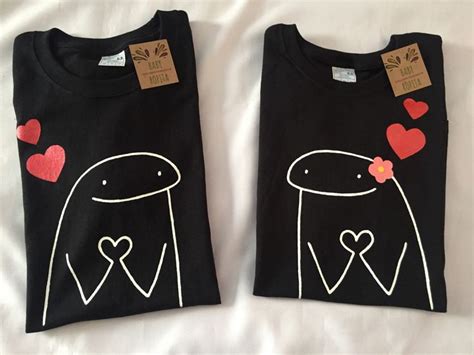 Playeras Pareja Flork Meme Camisa De Parejas Que Combinan Camisetas