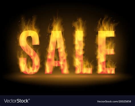 Hot Sale Design With Fire Royalty Free Vector Image