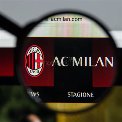 Milan Italy August 10 2017 Ac Milan Website Homepage It I