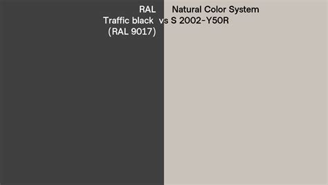 Ral Traffic Black Ral 9017 Vs Natural Color System S 2002 Y50r Side