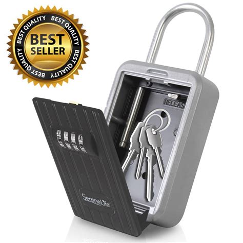 Serenelife Slsfkey27 Locking Key Safe Box Combination Security