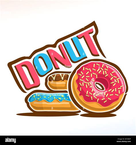 Vector Logo For Donut Stock Vector Image Art Alamy