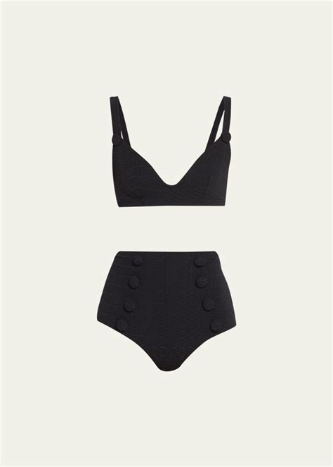 Lisa Marie Fernandez Magdalena High Waist Two Piece Bikini Bergdorf