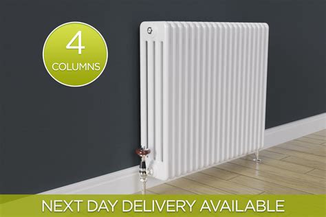 4 Column White Radiators Next Day Delivery Available