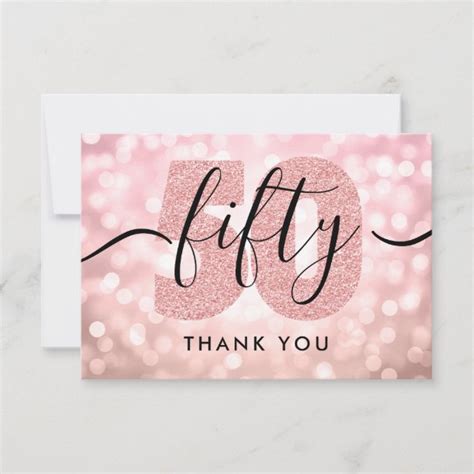 50th Birthday Thank You Cards Zazzle Ca